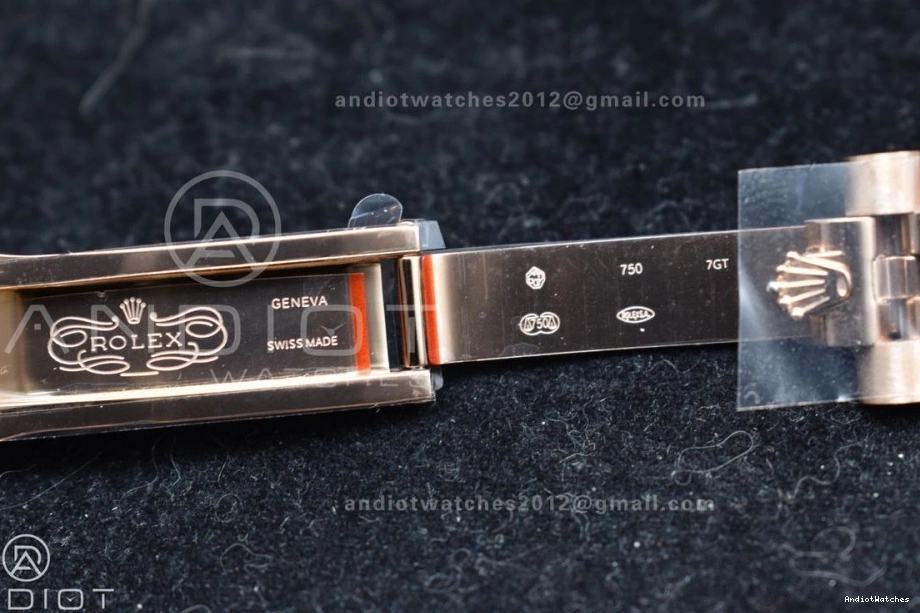 A Bracelet Bright Meteorite GMF Steel 904L On RG Crystal Markers DayDate 40 Dial President 706 1102